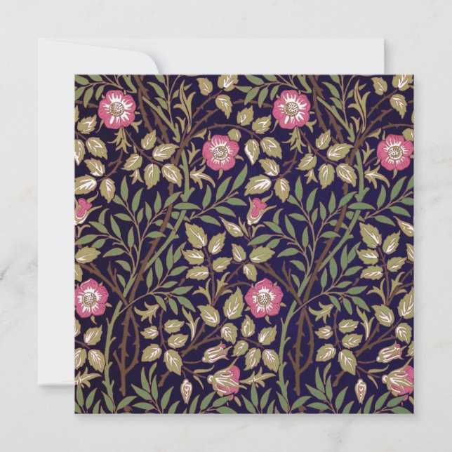 Carte William Morris Sweet Briar Art Nouveau Floral (Devant)