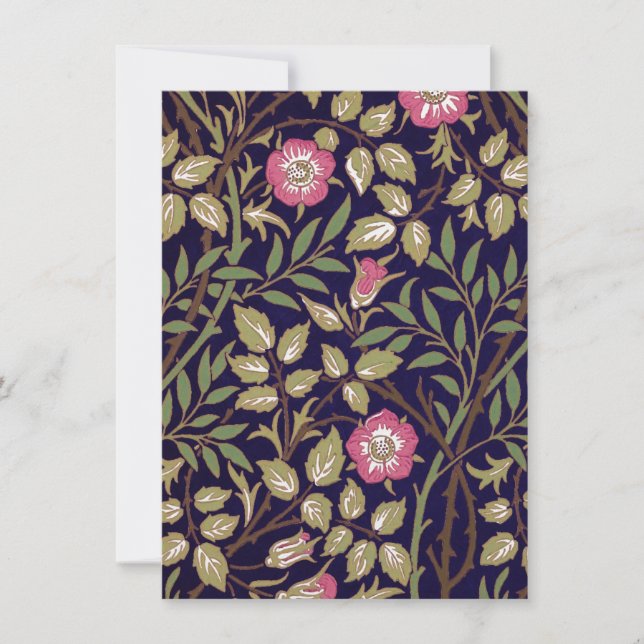 Carte William Morris Sweet Briar Art Nouveau Floral (Devant)