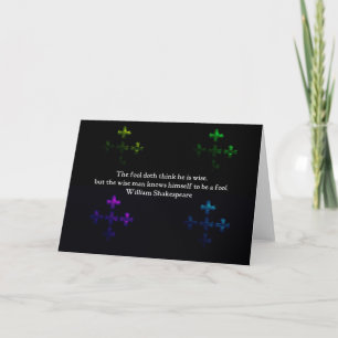 Carte William Shakespeare Citation de sagesse