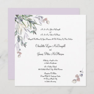 Carte Willows doux Lilac, Heather écossaise, Mariage
