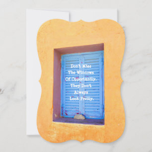 Carte "Windows Of Opportunities"/Bonne chance/Vielle fen