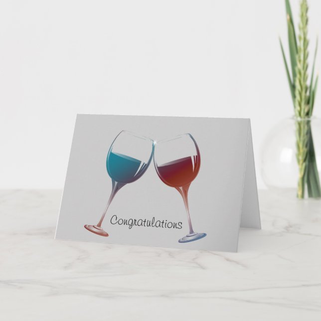 Carte Wine glasses art (Devant)