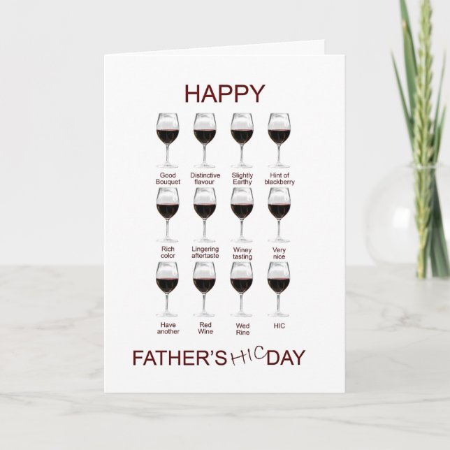Carte Wine tasting funny Father's Day (Devant)