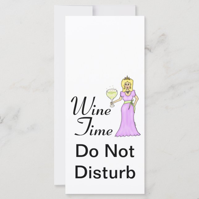 Carte "Wine Time" WineWomenDesigns.com Promotions (Devant)