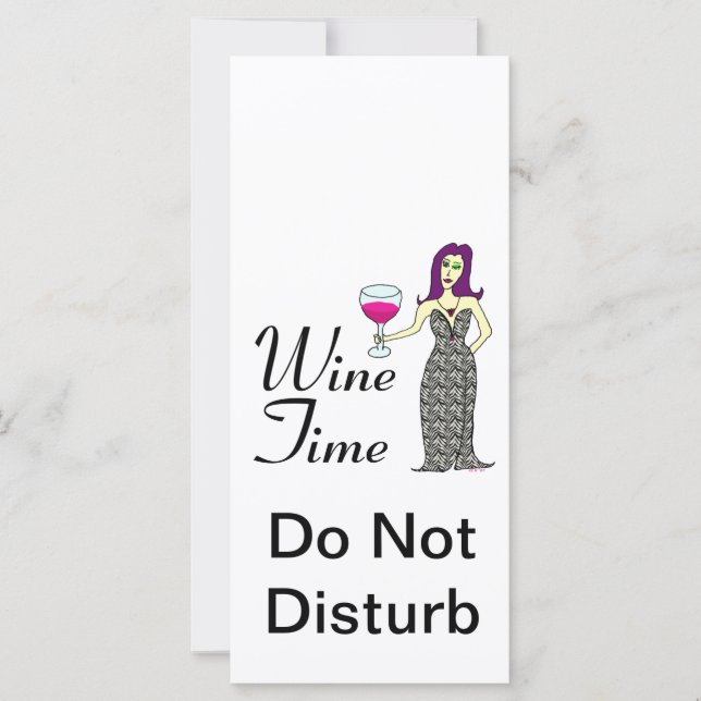 Carte "Wine Time" WineWomenDesigns.com Promotions (Devant)