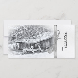 Carte Winter Rural Scene of Barn and Rake - Tennessee