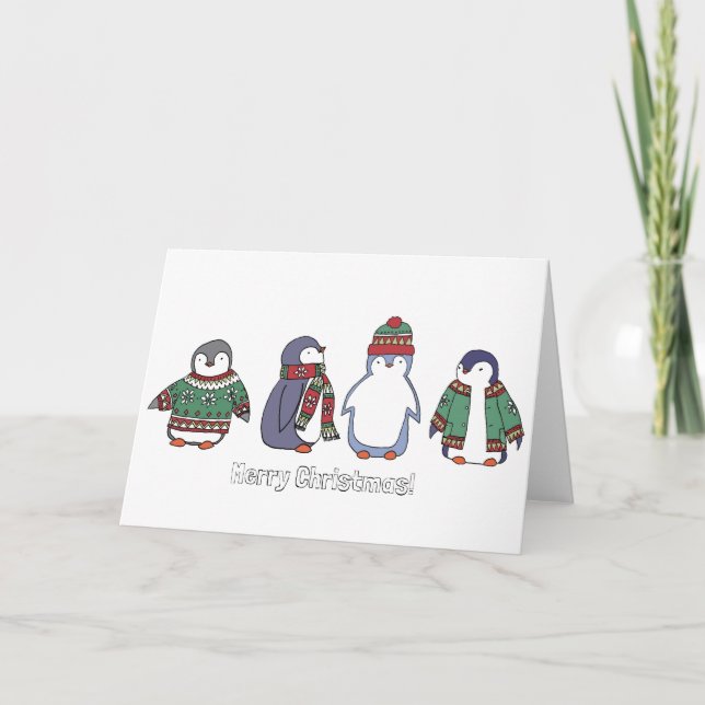Carte Wintery Penguins (Devant)