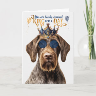 Carte Wirehair Pointer Chien King pour Jour Amusant Anni