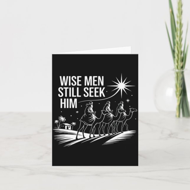 Carte Wise Men Still Seek Him Christian Christmas Jesus  (Devant)