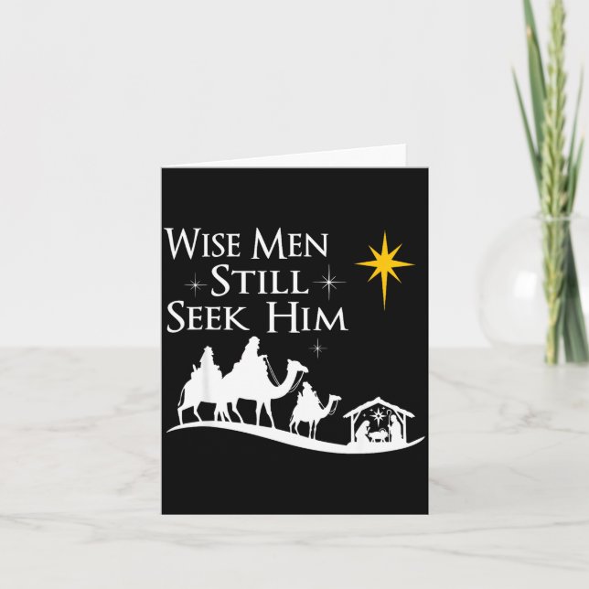 Carte Wise Men Still Seek Him Christian Christmas Jesus  (Devant)