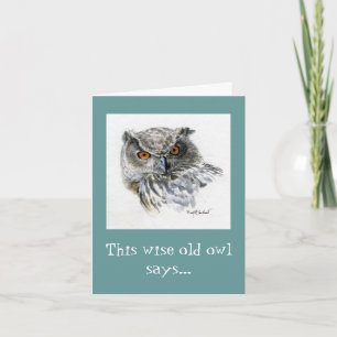 Carte "Wise Old Owl"