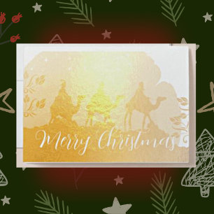 Carte Wisemen Luxe Gold Christmas Foil
