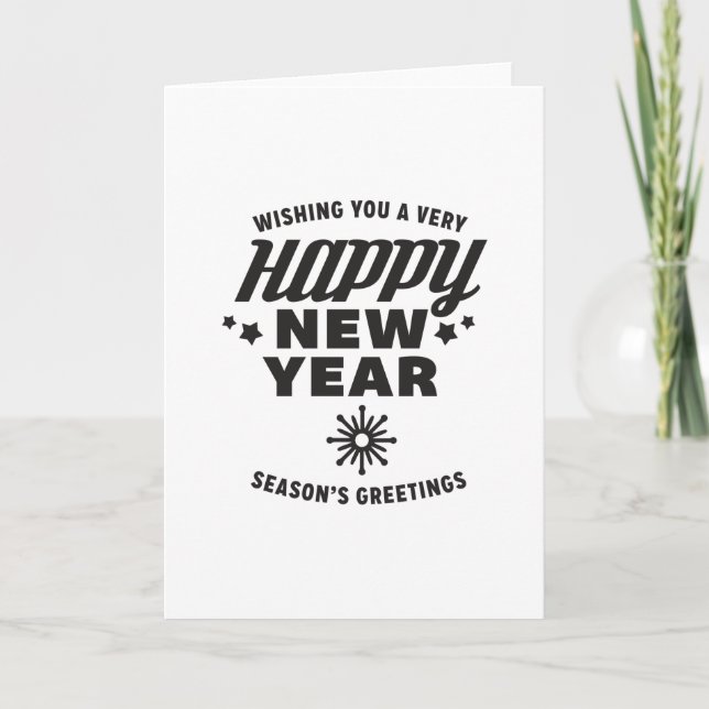 Carte Wishing You a Very Happy New Year (Devant)