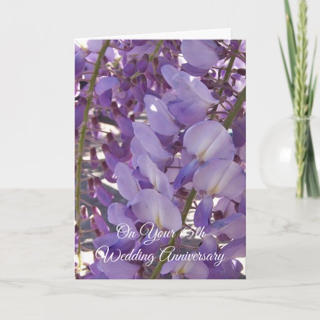 Carte Wisteria 65e anniversaire Mariage personnalisé (Devant)