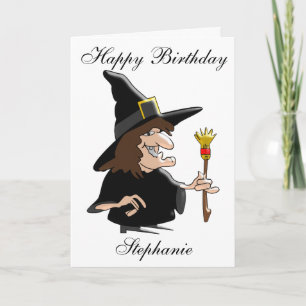 Carte Witch Just Ajouter Nom Anniversaire