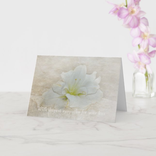Carte With deepest sympathy (Orchidée)