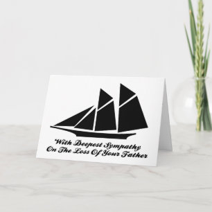 Carte With Deepest Sympathy On Loss Of Father Sailboat