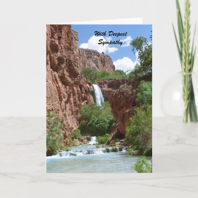 Carte With Deepest Sympathy Waterfall (Devant)