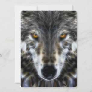 Carte Wolf Woodland Portrait inspirant