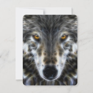 Carte Wolf Woodland Portrait inspirant