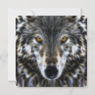 Carte Wolf Woodland Portrait inspirant