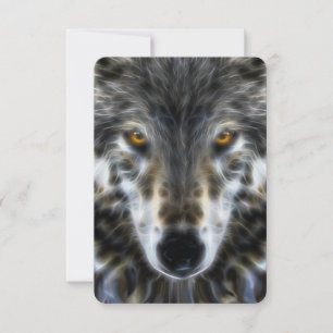 Carte Wolf Woodland Portrait inspirant