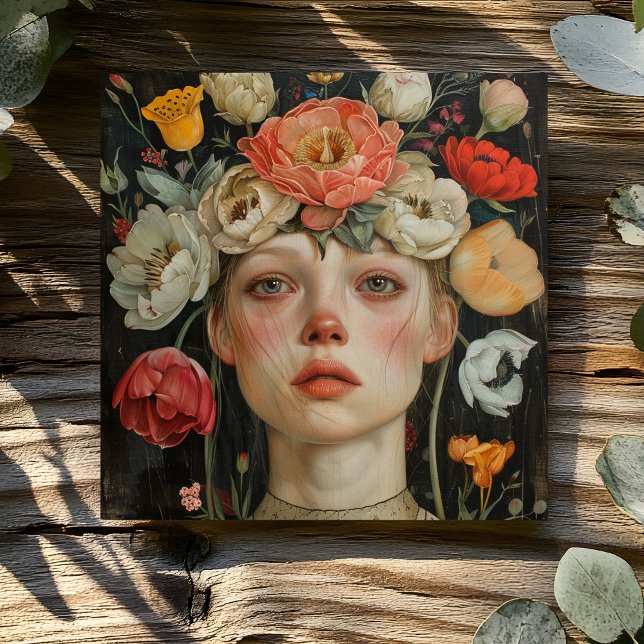 CARTE WOMAN WITH FLOWERS (Créateur téléchargé)