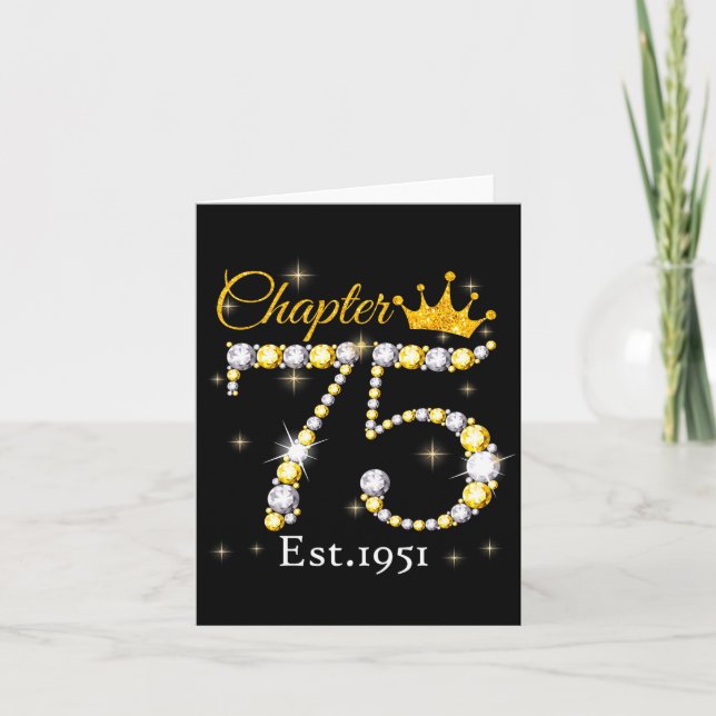 Carte Women Chapter 75 Fabulous Est 1951 75th Birthday Q (Devant)