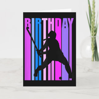 Carte Womens Birthday Field Hockey Player Sports Girls T