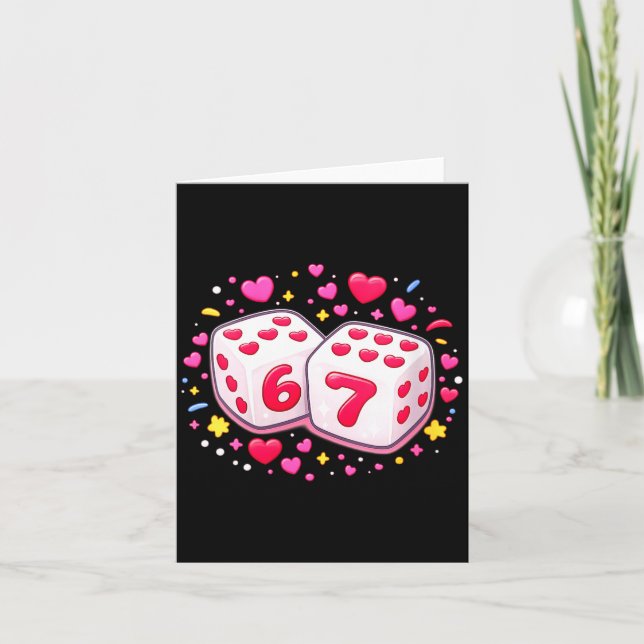 Carte Women's Funny Valentines Day Shirt Cute Dice 67 Me (Devant)