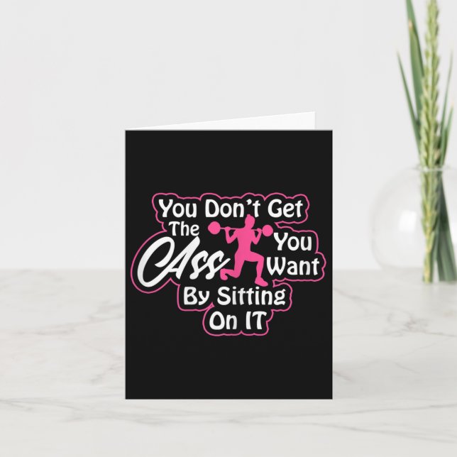 Carte Womens Glutes Workout Day Insrational Motivational (Devant)