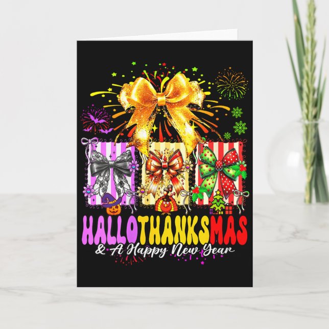 Carte Womens Hallothanksmas &amp; A Happy New Years Eve  (Devant)