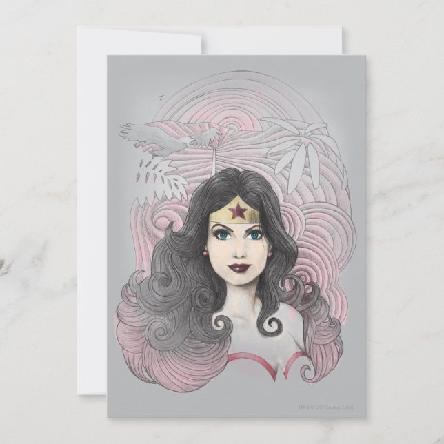 Carte Wonder Femme Aigle et arbres (Devant)