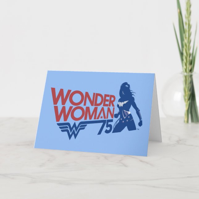 Carte Wonder Woman 75th Anniversary Red & Blue Logo (Devant)