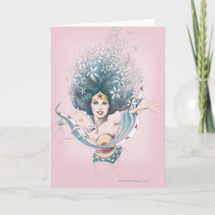 Carte Wonder Woman and Flowers