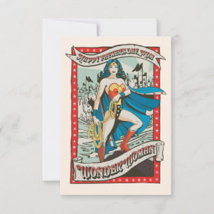Carte Wonder Woman   Bonne Fête des pères, maman