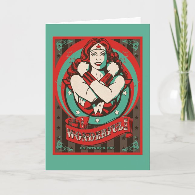 Carte Wonder Woman| Ma Merveilleuse Maman, en Fête des p (Devant)