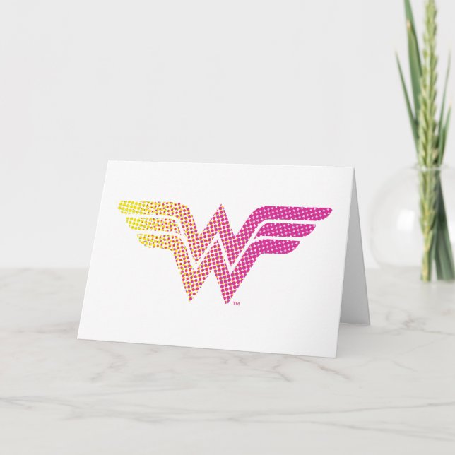 Carte Wonder Woman Yellow-rose demi-ton logo (Devant)