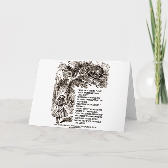 Carte Wonderland Quelle Voie Je Devrais Aller Citer (Devant)