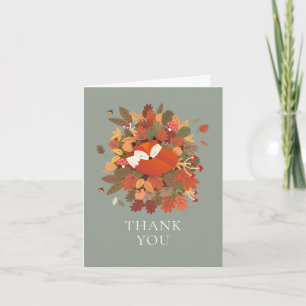 Carte Woodland Fox Cub Merci