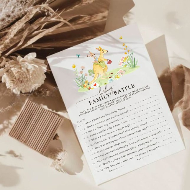 Carte Woodland Kangaroo Baby Family jeu de bataille (Créateur téléchargé)