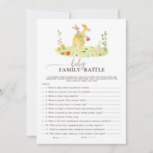 Carte Woodland Kangaroo Baby Family jeu de bataille