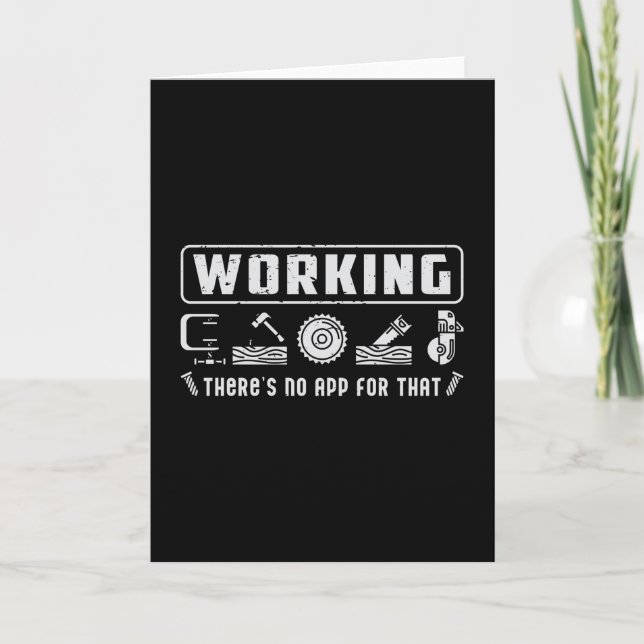 Carte Woodworker Carpenter Woodworking Wood Gift Idea (Devant)