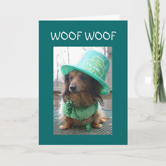 CARTE WOOF WOOF PARY AVEC MOI S'IL VOUS PLAÎT (JOURNÉE D (Devant)