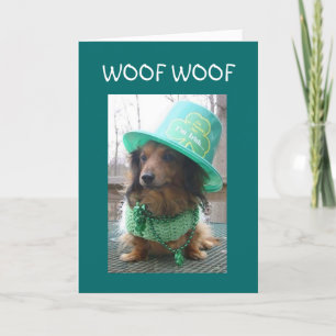 CARTE WOOF WOOF PARY AVEC MOI S'IL VOUS PLAÎT (JOURNÉE D