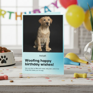 Carte Woofy Joyeux Anniversaire Souhaits Labrador Retrie