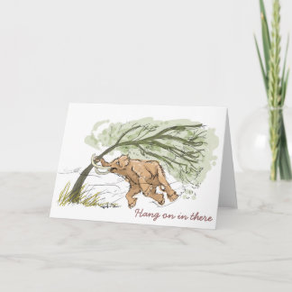 Carte Woolly Mammoth Card (Hang on there)