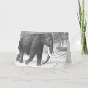 Carte Wooly Mammoth Antique Print