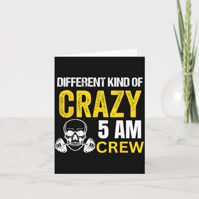 Carte Workout Squad 5am Crew Funny Gym Workout Quote  (Devant)