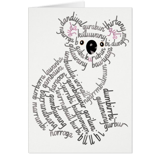Carte World Word Koala (Devant)